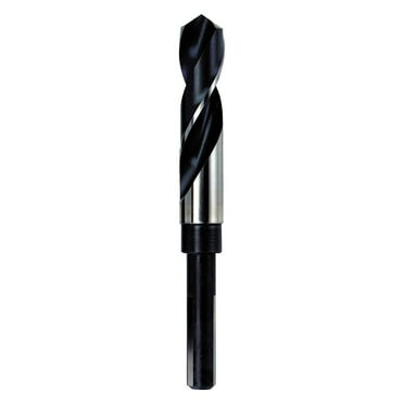3 Units Drillco Series 1000E 5/8 X 6 Bright and Black HSS General Purpose S&D Drill Bit with 1/2 Flat Reduced Shank and 3 Spiral Flute 